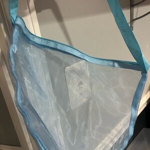 Light Blue Mesh Tote Bag